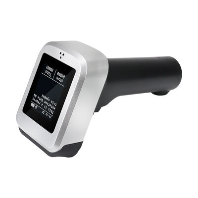 2D Handheld Bar Code Reader Cordless Automatic Barcode Scanner Black With Screen Display