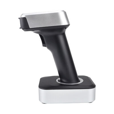 2D Handheld Bar Code Reader Cordless Automatic Barcode Scanner Black With Screen Display