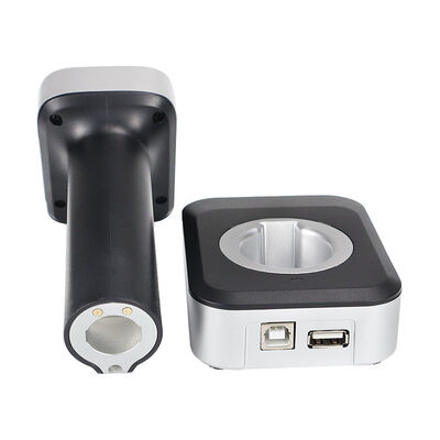 LED Display Handheld Bluetooth Barcode Scanner Wireless 1D 2D Barcode Scanner Black With Charging Base