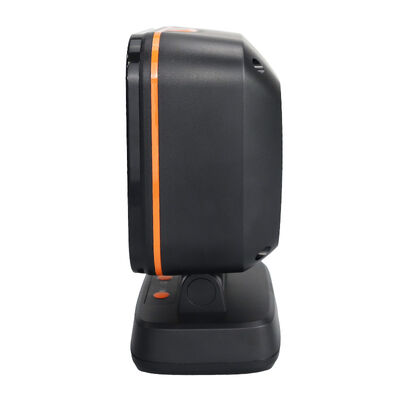 CMOS 2D Barcode Reader Handsfree Table Top Barcode Scanner Black With USB Interface