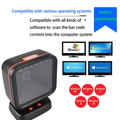 2D Omnidirectional Barcode Scanner QR Code Desktop Barcode Reader for Supermarket Auto Sense Data Matrix PDF417 1D 2D Scanners