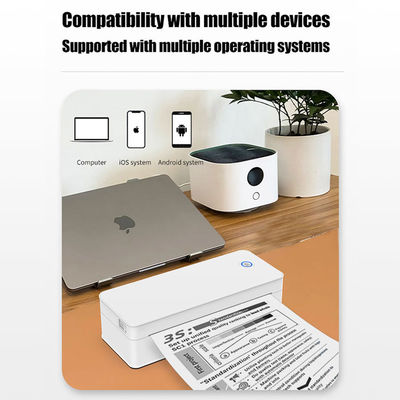 Small Portable Wireless Printer Mobile Inkless Thermal Printer for Travel Home Use, Compatible with Android Ios Laptop