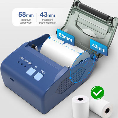 Thermal Printer Black and White Receipt Min Printer  Portable 2 Inch 58mm Wireless for POS System Stock Available for Shops