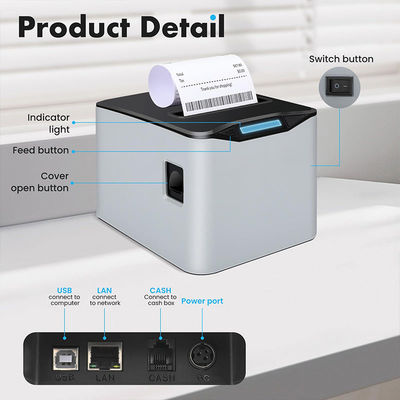 Wholesale 80mm USB Thermal Receipt Printer for Desktop Use for POS Ticket Systems in Supermarkets