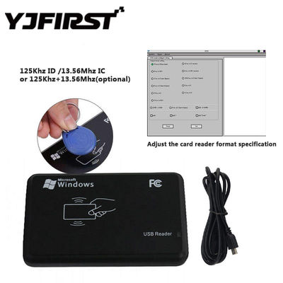 Dual Frequency NFC Skimmer Card Reader Proximity 13.56mhz IC and 125khz ID RFID Desktop USB Card Reader