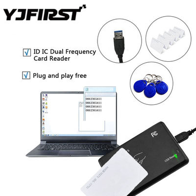 Dual Frequency NFC Skimmer Card Reader Proximity 13.56mhz IC and 125khz ID RFID Desktop USB Card Reader