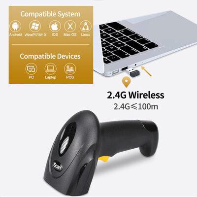 Wireless Handheld Barcode Scanner 5V Android Barcode Readers Commercial For Supermarket