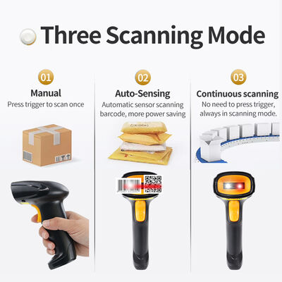 Wireless Handheld Barcode Scanner 5V Android Barcode Readers Commercial For Supermarket