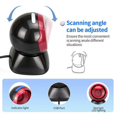 YJFIRST YJ-8010Q Hands-Free 2D QR Code Reader Omnidirectional Auto Sense Desktop Barcode Scanner Manufacturer Direct