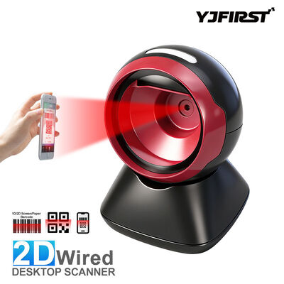 YJ-8010Q 2D QR Code Desktop Scanner YJFIRST Omnidirectional Automatic Sensing Barcode Reader Factory Supply