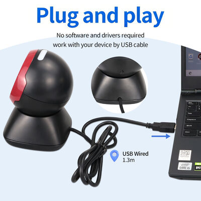 YJFIRST YJ-8010Q Hands-Free 2D QR Code Reader Omnidirectional Auto Sense Desktop Barcode Scanner Manufacturer Direct