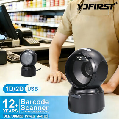 YJFIRST 2D Barcode & QR Code Scanner Omnidirectional Big Window Desktop Platform for Screen Code Scanning