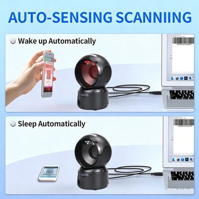 YJFIRST 2D Barcode & QR Code Scanner Omnidirectional Big Window Desktop Platform for Screen Code Scanning