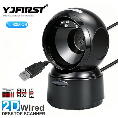 YJFIRST Direct Factory 2D Barcode Scanner Big Window Omnidirectional Desktop Platform for QR & Screen Code