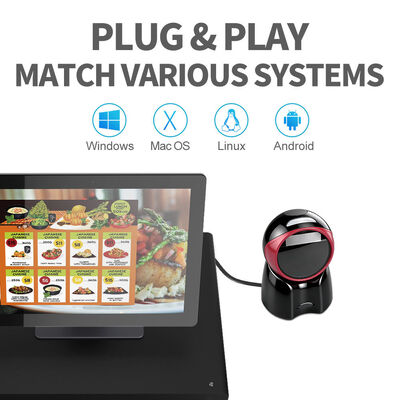 YJFIRST YJ-8050QR Portable Barcode Scanner Auto Sensing 1D 2D QR Code Reader with USB CMOS for Supermarket Checkout