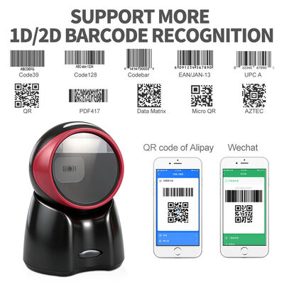 YJFIRST YJ-8050QR Portable Barcode Scanner Auto Sensing 1D 2D QR Code Reader with USB CMOS for Supermarket Checkout