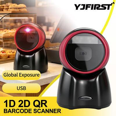 YJFIRST YJ-8050QR Portable Barcode Scanner Auto Sensing 1D 2D QR Code Reader with USB CMOS for Supermarket Checkout