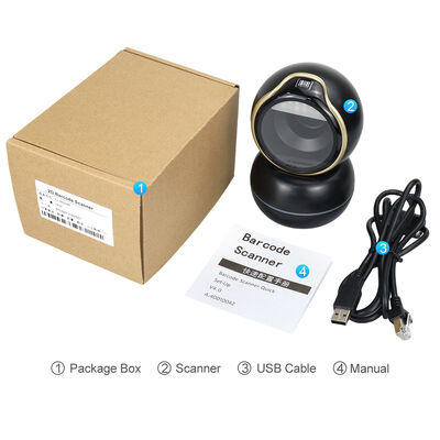 Omnidirectional Auto Scanning QR Reader YJ-8053QY YJFIRST 2D Desktop USB CMOS Barcode Scanner for Retail