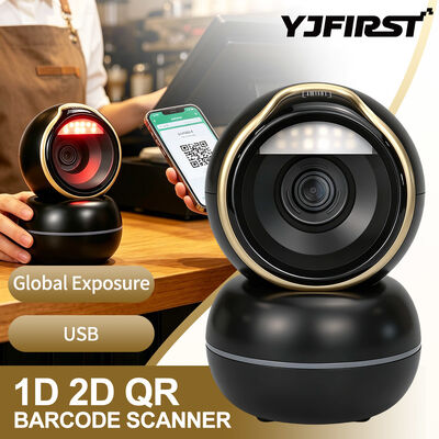 Omnidirectional Auto Scanning QR Reader YJ-8053QY YJFIRST 2D Desktop USB CMOS Barcode Scanner for Retail