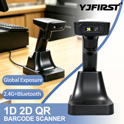 CMOS Wireless QR Code Reader YJFIRST Handheld 1D 2D Barcode Scanner for Receipt, Inventory & Checkout