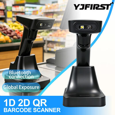 YJFIRST Multi-Purpose Wireless Scanner 1D 2D QR Code Reader for POS, Bank Cheque, Inventory and Cashier Use