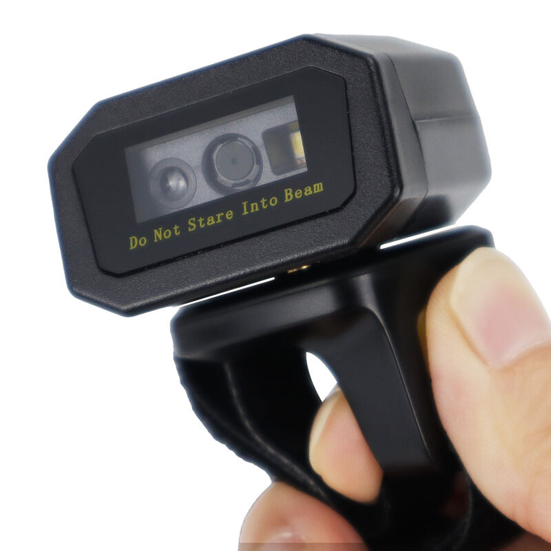 Mini Wireless Finger Ring Barcode Reader Scanner 650nm Visible Laser USB 0.1mm(4mil) with CCD Light Source