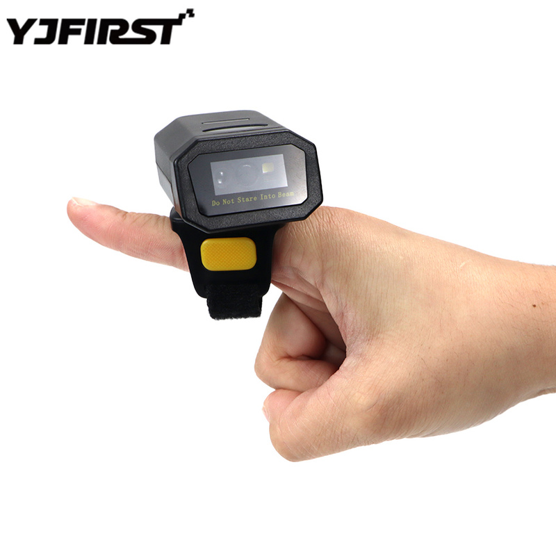 Wearable Finger Ring Barcode Scanner 2D QR Code Reader for Inventory Management & Fast Scanning