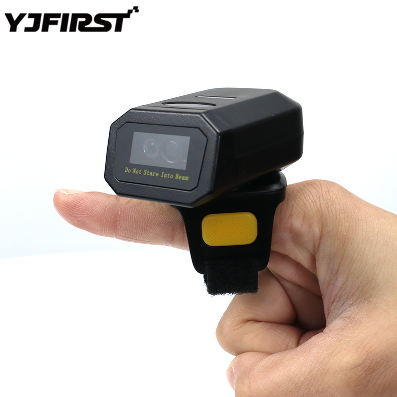 Mini Wearable Finger Scanner Wireless 2D QR Code Reader for Inventory Tracking on the Go