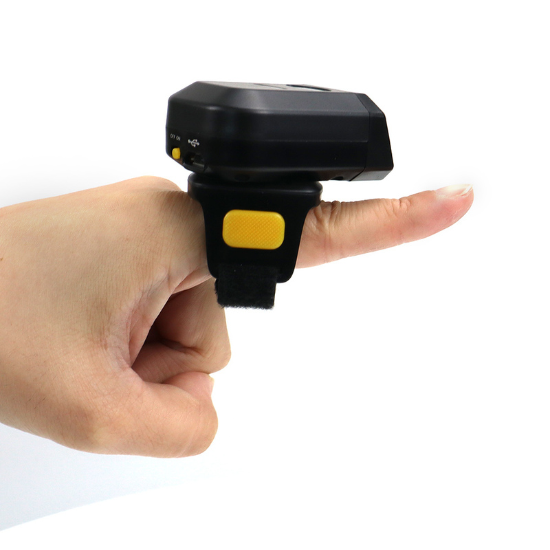 Wearable Finger QR Code Scanner 2D Barcode Reader for Inventory Control & Quick Data Capture