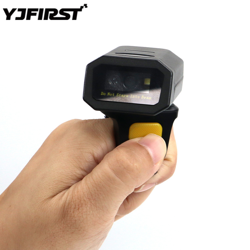 Wireless Finger Ring Scanner 2D QR Code Reader Mini Barcode Scanner for Inventory Management