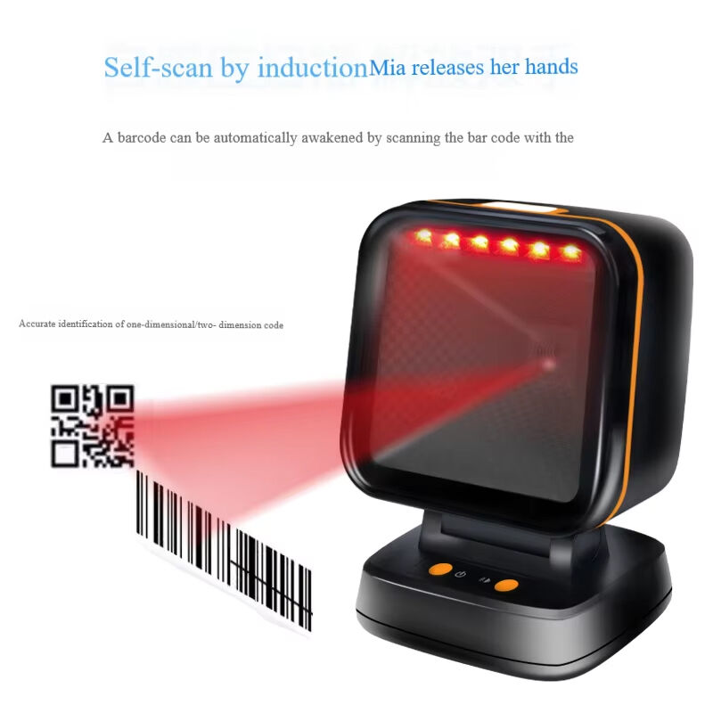 Fixed Platform Desktop Barcode Scanner Adjustable Omni Directional Scanner Wired