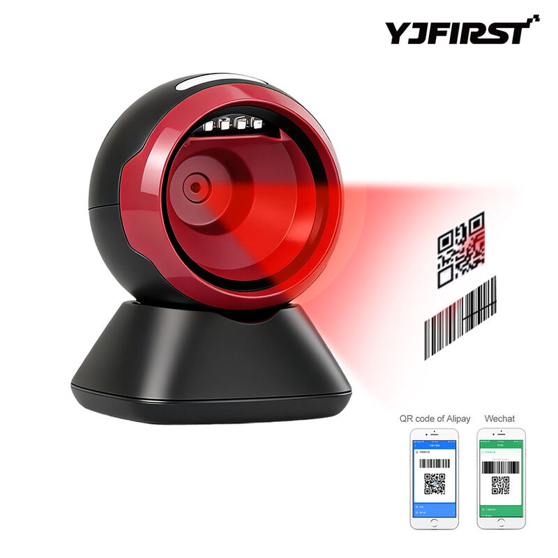 Desktop Omnidirectional 2D Barcode Scanner YJ-8010Q YJFIRST Auto Sensing QR Code Reader for Retail & POS