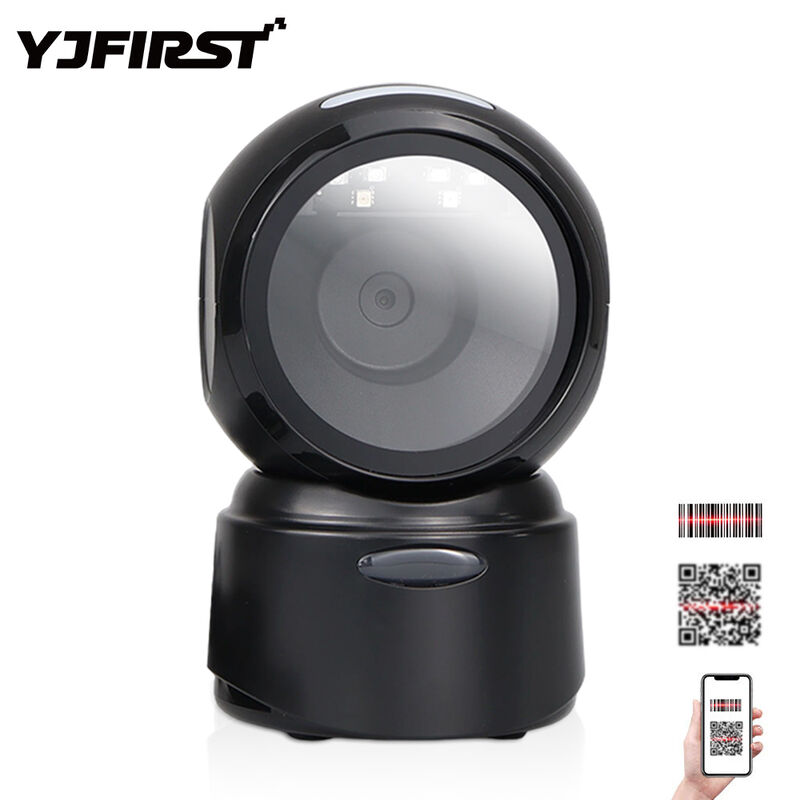 Desktop Omnidirectional Barcode Platform YJFIRST High Speed 2D QR & Screen Code Reader with Large Scan Window