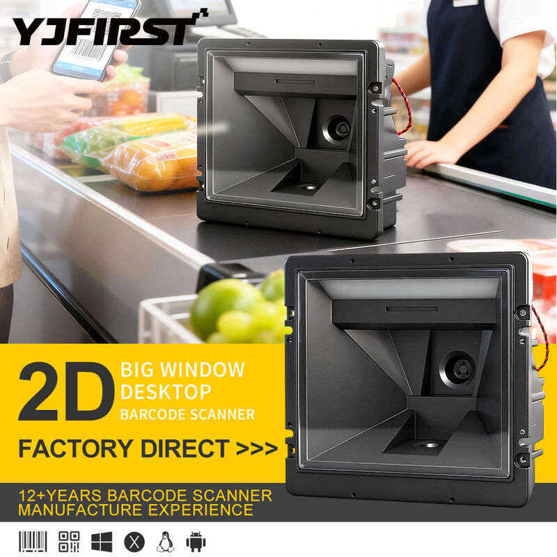 Supermarket Desktop Barcode Scanner Including Auto-sensing Scanning Mode 1- Ideal for Store Industrial Logistics Warehouse Inventory Control